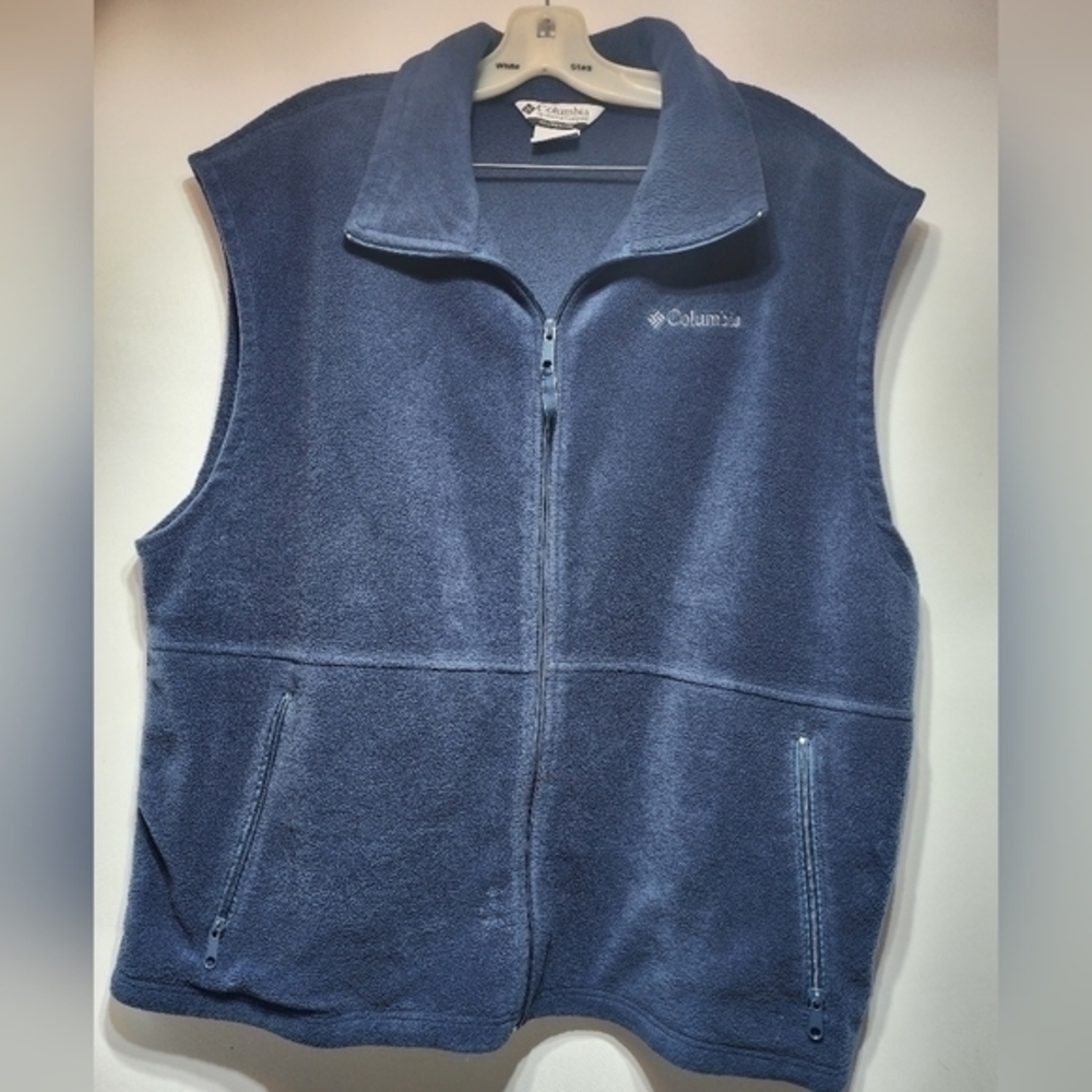 Columbia Men's Navy Blue Full Zip Fleece Vest XXL - Picture 3 of 10